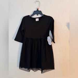 Wonder Nation Girls Half Sleeve Black Tutu Dress Size 3t Infant NEW
